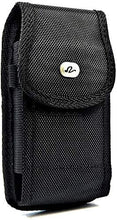 Load image into Gallery viewer, Heavy Duty Extra Large Vertical Smart Phone Case/Pouch/Holster with Belt Loop, Belt Clip and Hook-and-Loop Fastener, 5.75 x 3 x 0.75 Black