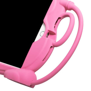 Golden Sheeps Kid Monkey Case Compatible for Apple iPad Mini 5 2019,iPad Mini 1/2/3/4 7.9 inch iPad Cartoon Shockproof Silicone Protective Convertible Handle Stand [BPA Free] (pink)