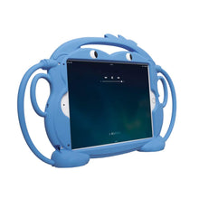 Load image into Gallery viewer, Golden Sheeps Kid Monkey Case Compatible for Apple iPad Mini 5 2019,iPad Mini 1/2/3/4 7.9 inch iPad Cartoon Shockproof Silicone Protective Convertible Handle Stand [BPA Free] (blue)
