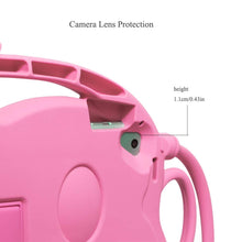 Load image into Gallery viewer, Golden Sheeps Kid Monkey Case Compatible for Apple iPad Mini 5 2019,iPad Mini 1/2/3/4 7.9 inch iPad Cartoon Shockproof Silicone Protective Convertible Handle Stand [BPA Free] (pink)