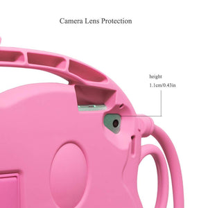 Golden Sheeps Kid Monkey Case Compatible for Apple iPad Mini 5 2019,iPad Mini 1/2/3/4 7.9 inch iPad Cartoon Shockproof Silicone Protective Convertible Handle Stand [BPA Free] (pink)