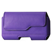 Load image into Gallery viewer, Golden Sheeps Pouch Compatible for Samsung S10 Plus/5G ,Note 9/8/5/4,S9 Plus, S8 Plus XXL Size Leather Belt Clip Pouch Cover Holster(Phone with with Bulky Case or Extended Battery case)-purple