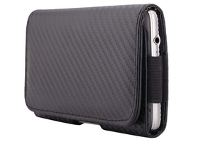 BNY-WIRELESS Compatible for Motorola Moto G7/ plus G7 Power,Z4 Z3 Z2/play,Moto E5/E4 Plus XXL Size Leather Belt Clip Pouch Case Cover(Phone with Large Case/Extended Battery/Heavy Duty Or Thick Case)
