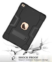 Load image into Gallery viewer, Golden Sheeps Compatible for iPad 7th Generation/iPad 10.2 Inch 2019 Impact Hybrid Drop Proof Armor Defender Full-Body Protection Case Convertible Built in Stand