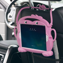 Load image into Gallery viewer, Golden Sheeps Kid Monkey Case Compatible for Apple iPad Mini 5 2019,iPad Mini 1/2/3/4 7.9 inch iPad Cartoon Shockproof Silicone Protective Convertible Handle Stand [BPA Free] (pink)