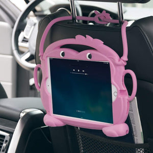 Golden Sheeps Kid Monkey Case Compatible for Apple iPad Mini 5 2019,iPad Mini 1/2/3/4 7.9 inch iPad Cartoon Shockproof Silicone Protective Convertible Handle Stand [BPA Free] (pink)