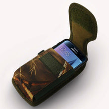 Load image into Gallery viewer, Golden Sheeps Pouch Compatible for Samsung S10 Plus/5G ,Note 9/8,S9 Plus, S8 Plus XXL Size Vertical Camo Nylon Belt Clip Pouch Cover Holster(Phone with with Bulky Case or Extended Battery case)