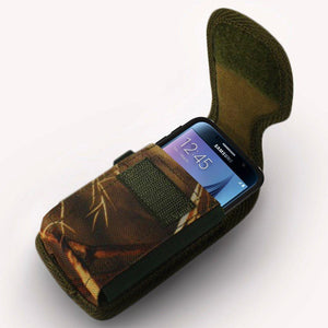 Golden Sheeps Pouch Compatible for Samsung S10 Plus/5G ,Note 9/8,S9 Plus, S8 Plus XXL Size Vertical Camo Nylon Belt Clip Pouch Cover Holster(Phone with with Bulky Case or Extended Battery case)