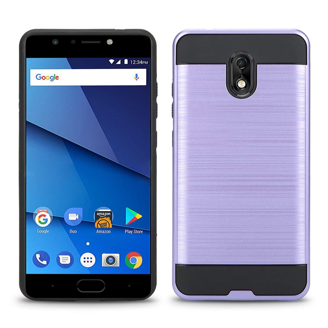 Golden Sheeps Case Compatible with BLU Studio X8 HD S530,Blu Studio X8 HD 2019 Rugged High Impact Hybrid Slim Shockproof Protector Case-Purple
