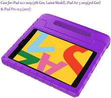 Load image into Gallery viewer, Golden Sheeps Kid Friendly Case Compatible for iPad 7th Gen 10.2 Inch 2019, iPad Air (2019),iPad Pro 10.5-inch Shockproof Ultra Light Weight Convertible Handle Stand Cover