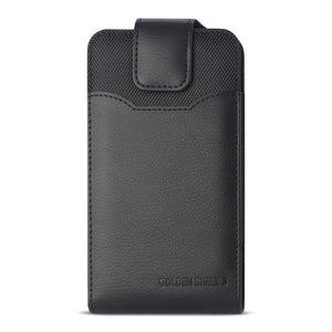 Golden Sheeps Compatible With Samsung Note 9/8,S10 PLUS/5G,S9 Plus/S8 Plus XXL Size Vertical Leather Belt Clip Holster Pouch(Fits Phone with Otter Box Symmetry/Defender/Extended Battery or Thick Case)