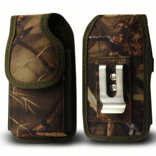 Golden Sheeps Pouch Compatible for Samsung S10 Plus/5G ,Note 9/8,S9 Plus, S8 Plus XXL Size Vertical Camo Nylon Belt Clip Pouch Cover Holster(Phone with with Bulky Case or Extended Battery case)