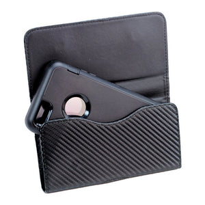 BNY-WIRELESS Compatible for Motorola Moto G7/ plus G7 Power,Z4 Z3 Z2/play,Moto E5/E4 Plus XXL Size Leather Belt Clip Pouch Case Cover(Phone with Large Case/Extended Battery/Heavy Duty Or Thick Case)