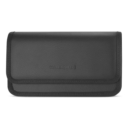 Golden Sheeps Pouch Compatible for Samsung Galaxy J7V/ Sky Pro/ Perx/Prime ,J7 (2017) XXL Size Leather Belt Clip Cover Holster (phone with Large Thick / battery / heavy duty Case On)