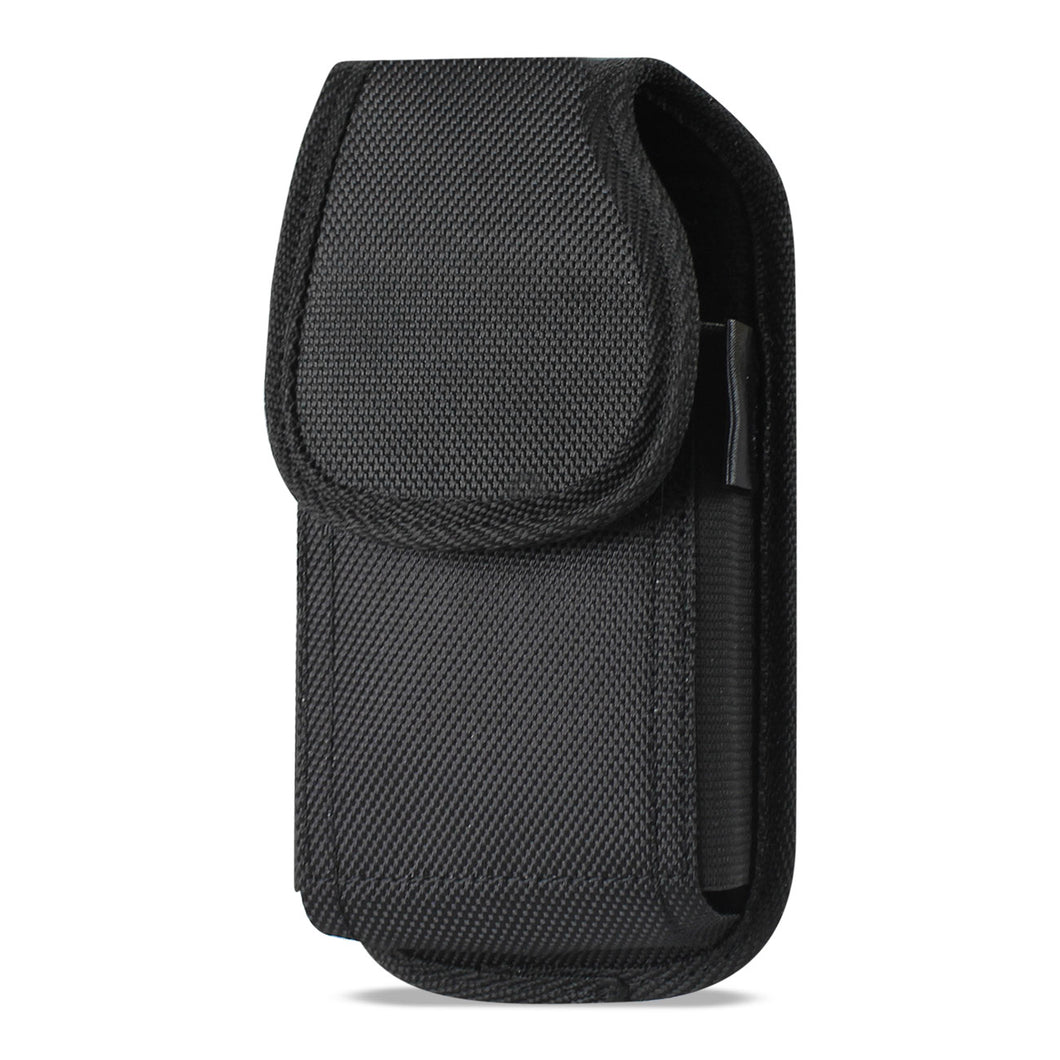 Golden Sheeps Pouch Compatible for Samsung S10 Plus/5G ,Note 9/8,S9 Plus, S8 Plus XXL Size Vertical Nylon Belt Clip Pouch Cover Holster(Phone with with Bulky Case or Extended Battery case)
